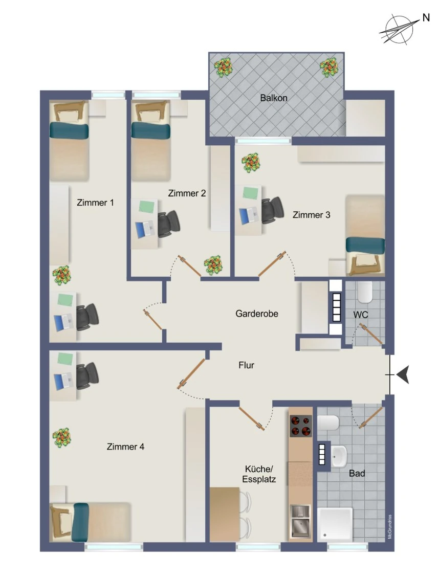 LDP Group client case Munich: floor plan after the conversion