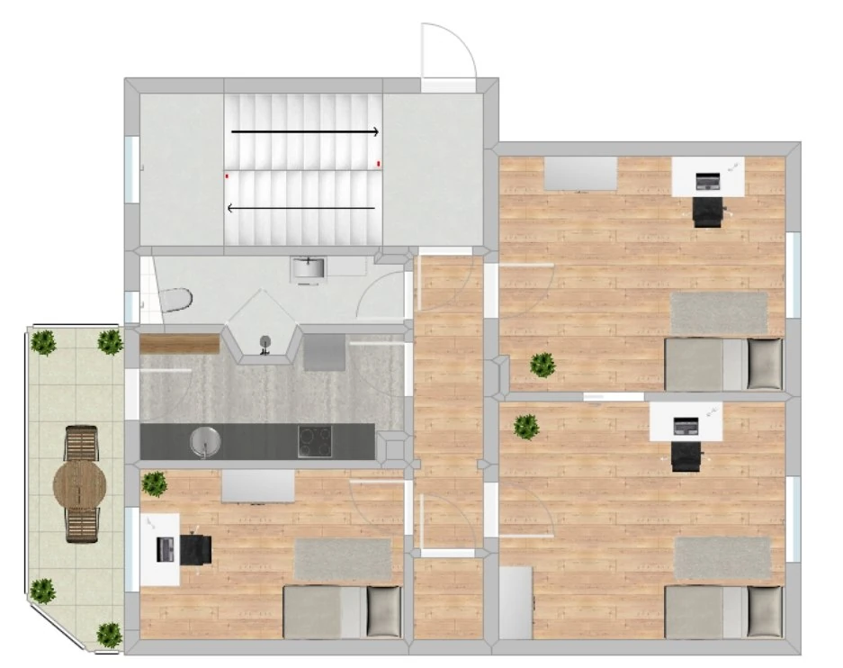 LDP Group client case Nuremberg: floor plan after the conversion
